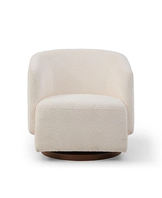 Simplie Fun Swivel Accent Chair Armchair Round Barrel Chair For Living Room Bedroom