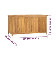 vidaXL Patio Box 44.9"x19.7"x22.8" Solid Wood Teak