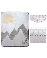 Trend Lab Mountain Baby 3 Piece Crib Bedding Set