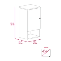 Kensington 1-Shelf Medicine Cabinet Light Oak And White