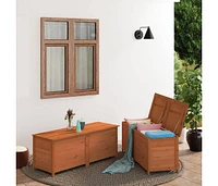 vidaXL Patio Cushion Box Brown 59.1"x19.7"x22" Solid Wood Fir