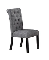 Simplie Fun Contemporary Charcoal Fabric Dining Chairs Set