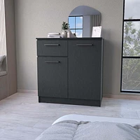 Streamdale Furniture Loonam 2-Door 1-Drawer Dresser Black