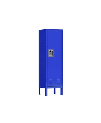 Simplie Fun Retro-Style Metal Locker in Blue for Various Spaces