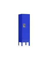 Simplie Fun Retro-Style Metal Locker in Blue for Various Spaces