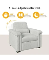 Streamdale Furniture 3-in-1 Sleeper Chair Sofa Bed with Adjustable Backrest