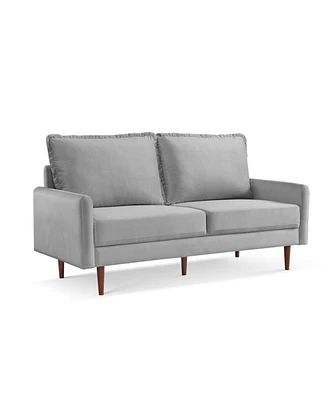 Simplie Fun Modern Velvet Sofa with 3-Seater Cushions