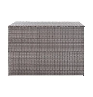 vidaXL Patio Storage Box Gray 59.1"x39.4"x39.4" Poly Rattan