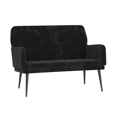 vidaXL Bench Black 42.5"x31.1"x31.1" Velvet