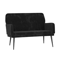 vidaXL Bench Black 42.5"x31.1"x31.1" Velvet