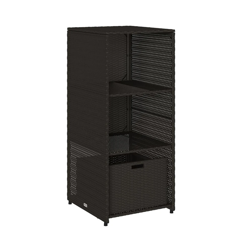 vidaXL Patio Storage Cabinet 19.7"x21.7"x45.3" Poly Rattan