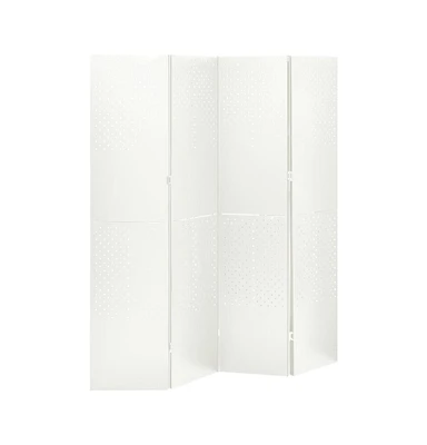 vidaXL 4-Panel Room Divider 63"x70.9" Steel