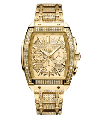 Jbw Men's Echelon Platinum Series Diamond (3 ct. t.w.) 18K Gold-Plated Stainless Steel Watch, 41Mm