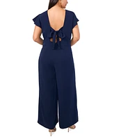 Msk Plus Flutter-Sleeve Tie-Back Jumpsuit