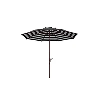 Safavieh Athens Inside Out Striped 9Ft Crank Outdoor Auto Tilt Umbrella