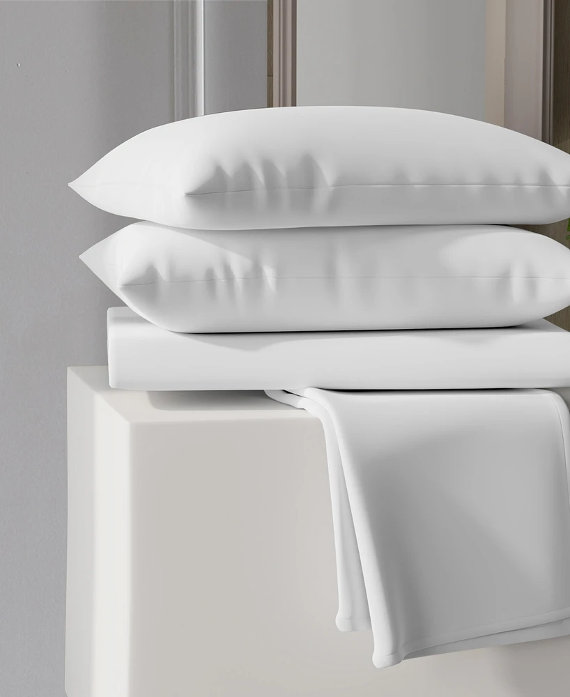 Purity Home Ultra-Light Cool Crisp 100% Cotton Percale 4-Pc. Sheet Set, Queen