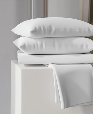 Purity Home Ultra-Light Cool Crisp 100% Cotton Percale 4-Pc. Sheet Set, Queen