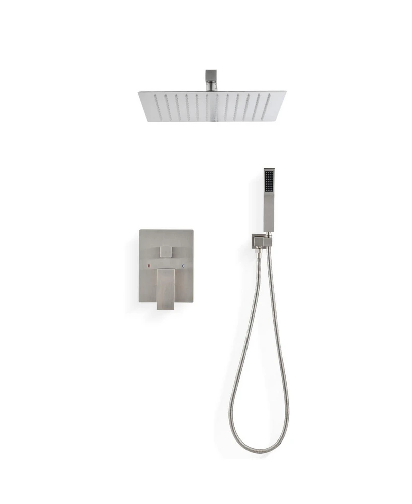 Streamdale Furniture Ceiling Mounted Shower System Combo Set With Handheld And 16" Shower Head