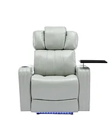 Streamdale Furniture Home Theater Recliner with Speaker, Led Lights, Usb Ports