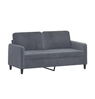 vidaXL 2-Seater Sofa Dark 55.1" Velvet