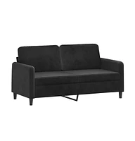 vidaXL 2-Seater Sofa Black 55.1" Velvet