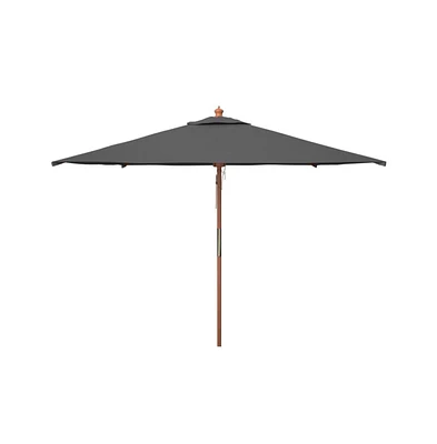 Safavieh Velop 7.5 Ft Square Wooden Pulley Market Umbrella