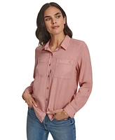 Calvin Klein Jeans Petite Classic Button-Front Shirt