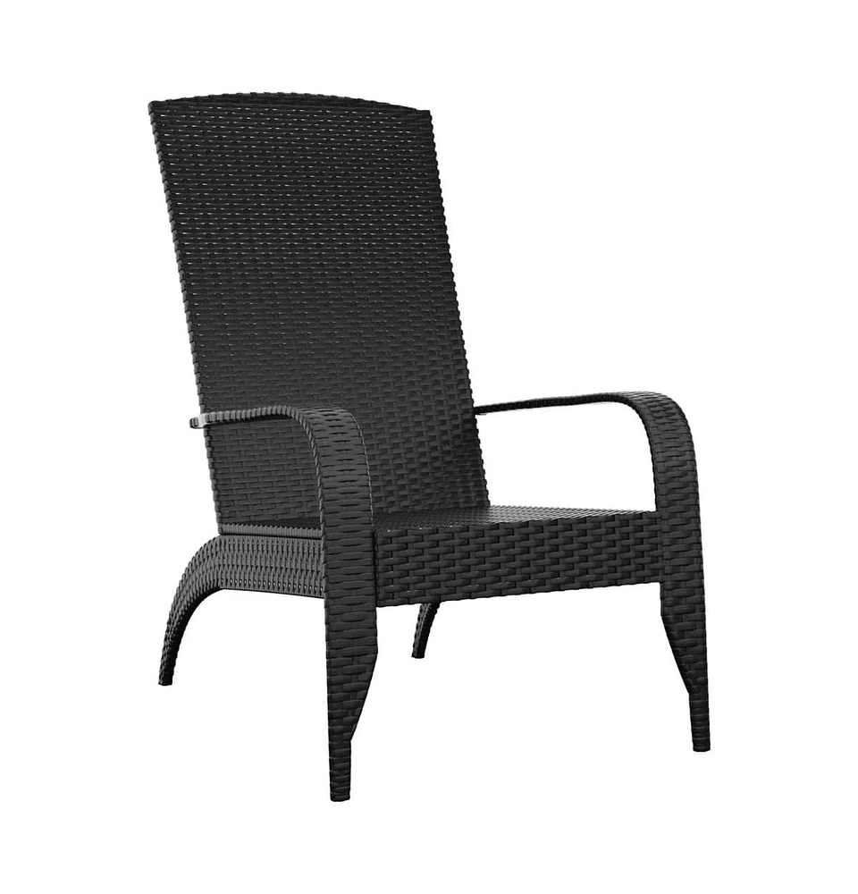 vidaXL Patio Adirondack Chair Poly Rattan