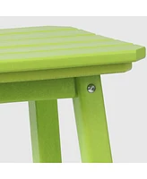 WestinTrends 29" Hdpe Outdoor Patio Square Backless Bar Stool