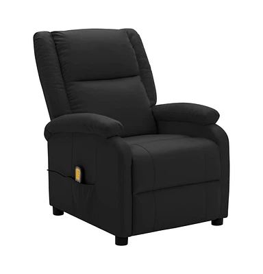 vidaXL Massage Chair Black Faux Leather