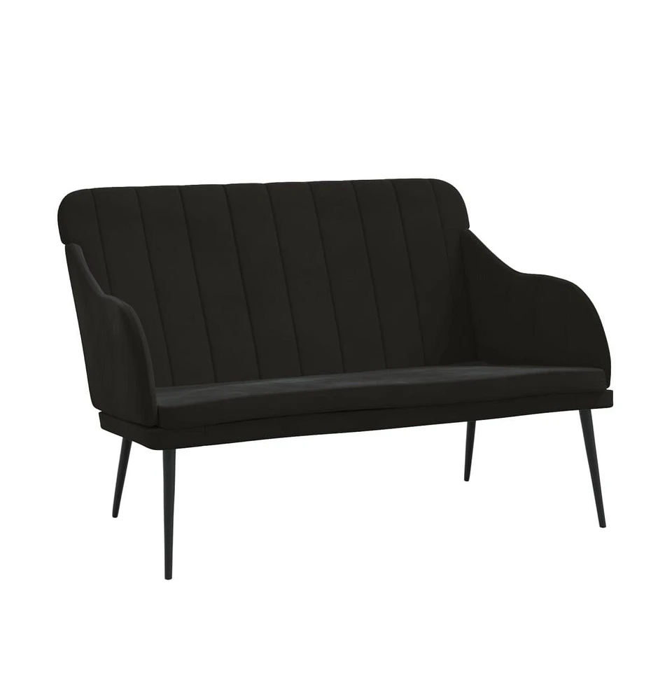 vidaXL Bench Black 43.3"x29.9"x31.5" Velvet