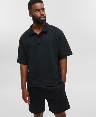 Mode of One Men's Relaxed-Fit French Terry Polo, Created for Macy's