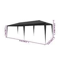 vidaXL Party Tent Pe Anthracite 9.8'x19.7'