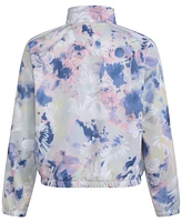 adidas Big Girls Printed Zip-Front Mock-Neck Tricot Jacket