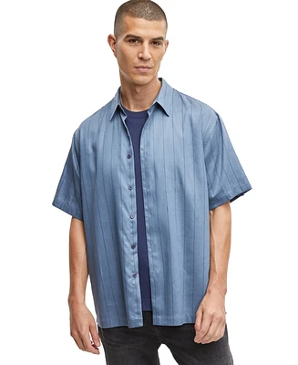 Mode of One Men's Relaxed-Fit Printed Button-Down Shirt