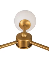Storied Home Sputnik Opal Glass Chandelier Brushed Gold