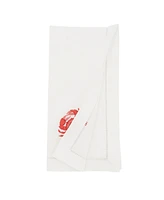 Saro Lifestyle Ocean Treasures Embroidered Crab Napkin Set of 6, 20"x20"