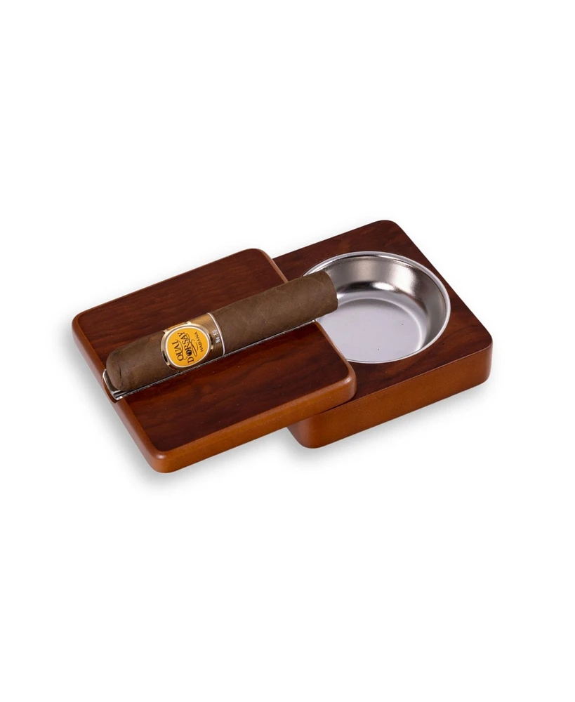 Bey-Berk Lacquered "Rosewood" Swivel Cigar Ashtray