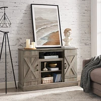 Farmhouse Tv Stand with Open/Closed Storage, 47" Wide