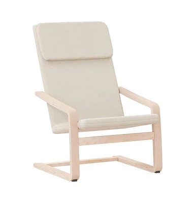 vidaXL Relaxing Chair Cream Fabric