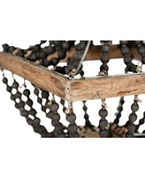 Storied Home Draped Wood Bead Chandelier