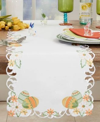 Saro Lifestyle Embroidered Easter Eggcellent Table Runner Collection