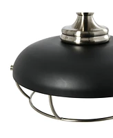 Robert Stevenson Lighting Presley - Caged Dome Metal Semi-Flush Mount Ceiling Light Brushed Nickel