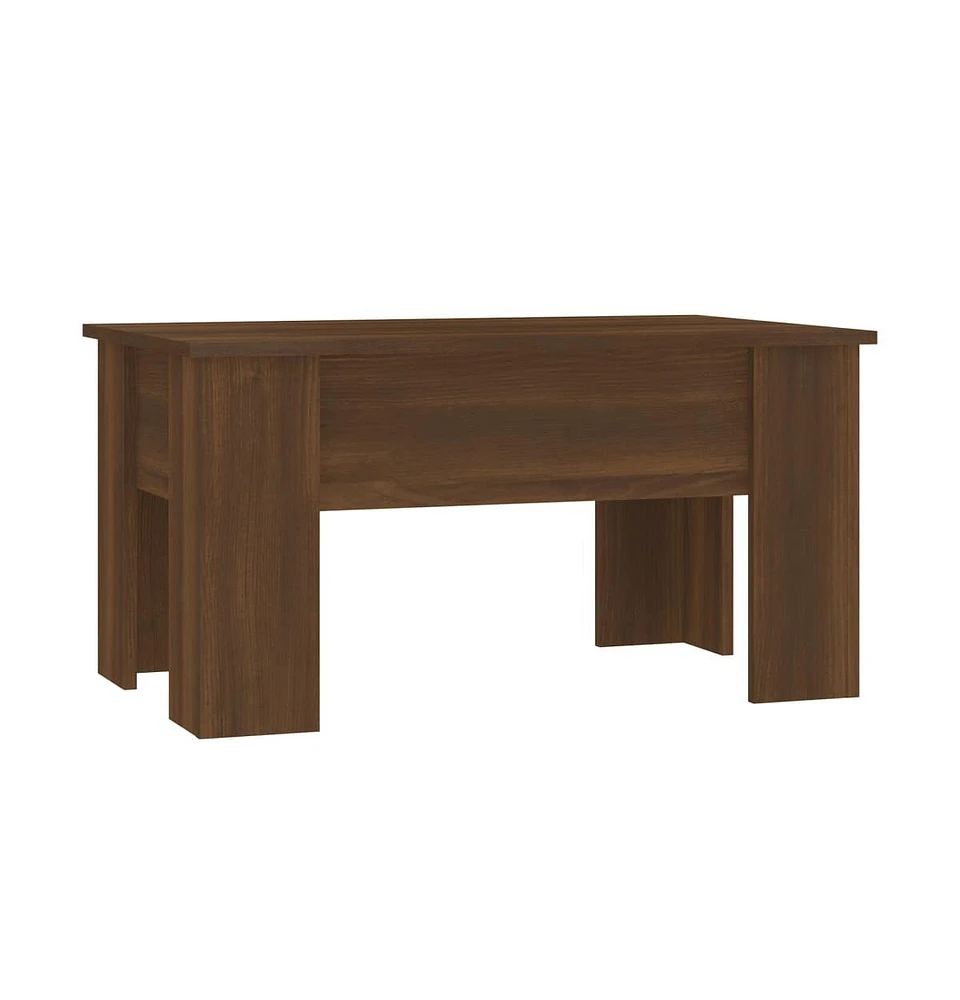 vidaXL Coffee Table Brown Oak 31.1"x19.3"x16.1" Engineered Wood