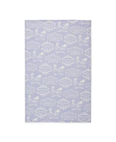 Design Imports Cotton Kitchen Towel Set Lightweight Fast-Drying Dish Towels, 18x28", Lavender Bouquet, 3 Piece