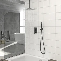 16" Rain Shower Head Systems, Matte, Ceiling Mounted Shower
