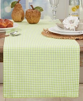 Saro Lifestyle Traditional Gingham Table Runner, 16"x72"