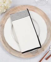 Saro Lifestyle Classic Elegance Striped Napkin Set of 4, 20"x20"