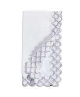 Saro Lifestyle Scalloped Edge Napkin Set of 4,20"x20"