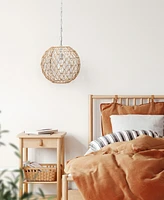 Robert Stevenson Lighting Alaina - Natural Paper Rope and Metal Ceiling Light